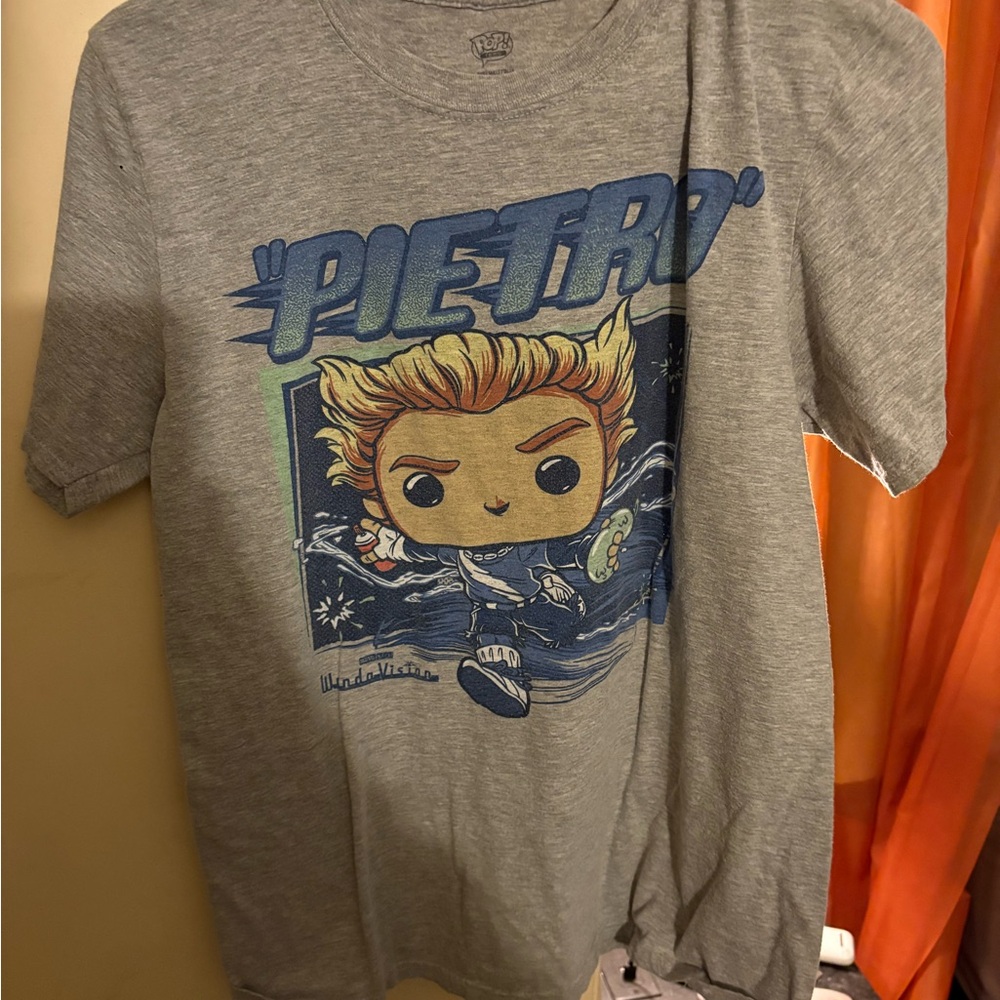 Marvel Pietro Maximoff Wanda Vision Funko Pop Gray T Shirt Size M Cotton Blend